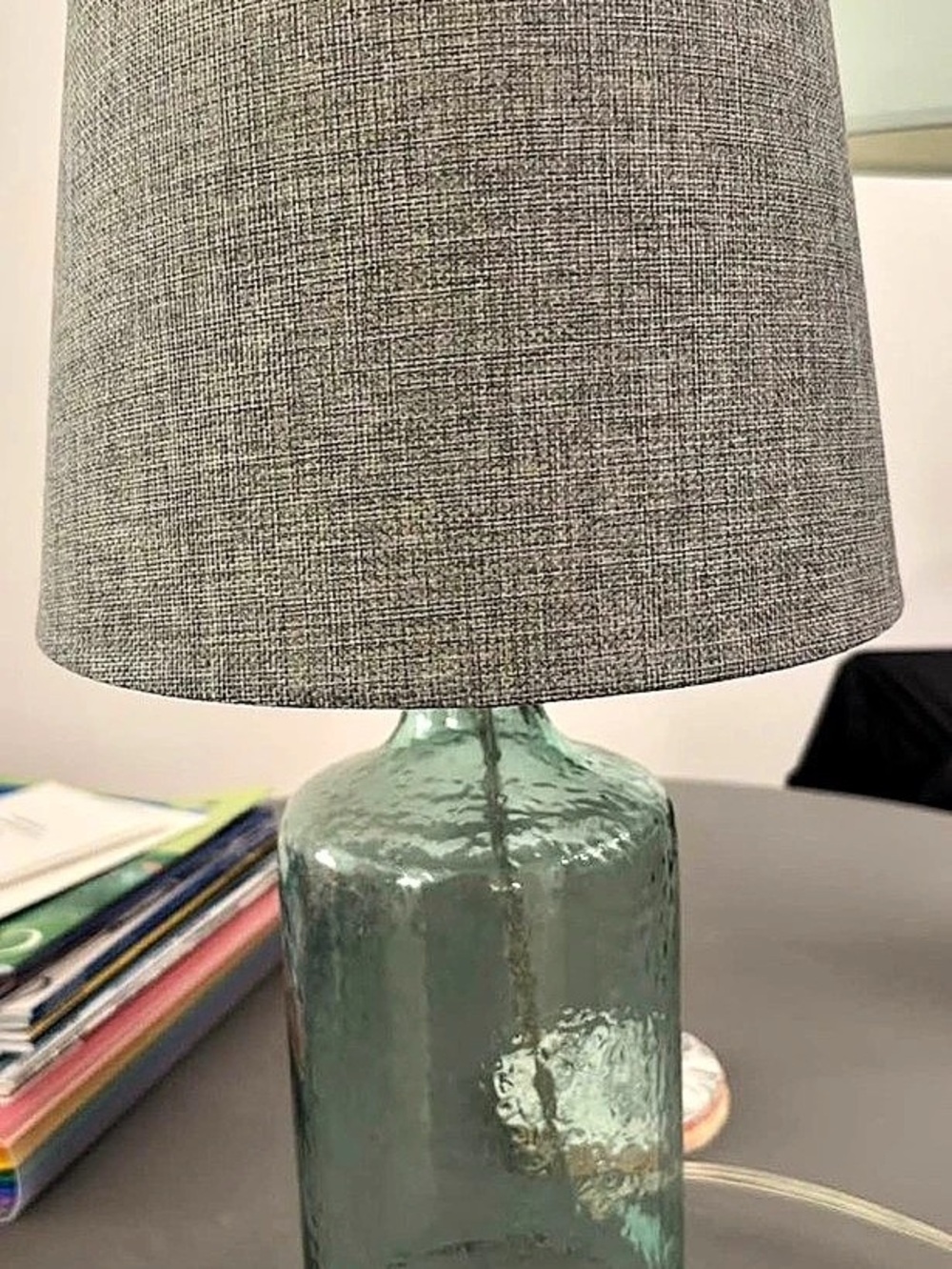 Green Glass Table Lamp